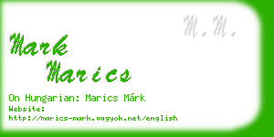 mark marics business card